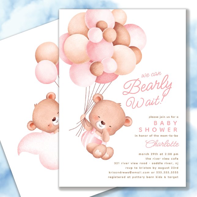 Invitación a Baby Shower del Chica Bearly Wait (Subido por el creador)