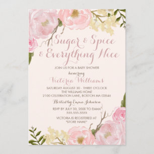 Invitación a Baby Shower del Chica Botánico de Azú