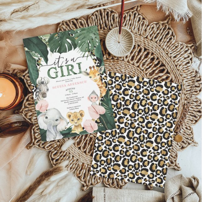 Invitación a Baby Shower del Chica de animales sal (Subido por el creador)