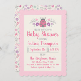 Invitación a Baby Shower del Chica de bugs cúpulos