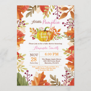 Invitación a Baby Shower del Chica de caída de cal