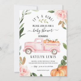 Invitación a Baby Shower del Chica de calabaza