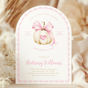 Invitación a Baby Shower del Chica de calabaza peq