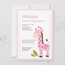 Invitación a Baby Shower del Chica de guijarros ro