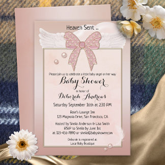 Invitación a Baby Shower del Chica de Heaven Sent 