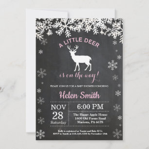 Invitación a Baby Shower del Chica de invierno Woo