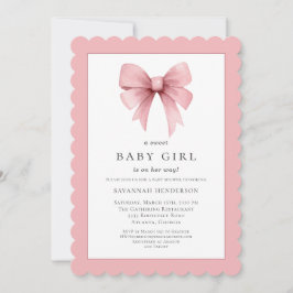 Invitación a Baby Shower del Chica de la barra de 