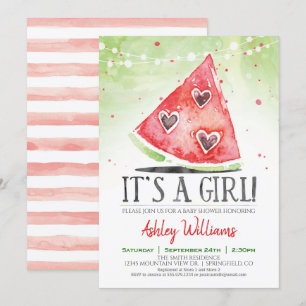 Invitación a Baby Shower del Chica de la sandía de