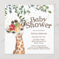 Invitación a Baby Shower del Chica de la selva Saf