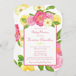 Invitación a Baby Shower del Chica de limón de jar