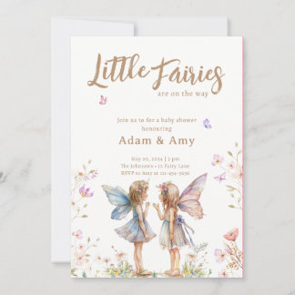 Invitación a Baby Shower del Chica de Little Fairi