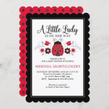 Invitación a Baby Shower del Chica de Little Lady 