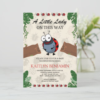 Invitación a Baby Shower del Chica de Little Lady 