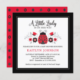 Invitación a Baby Shower del Chica de Little Lady 