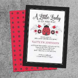 Invitación a Baby Shower del Chica de Little Lady 