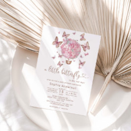 Invitación a Baby Shower del Chica de mariposa flo