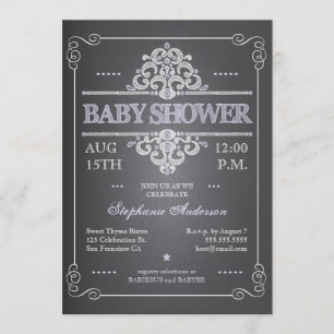 Invitación a Baby Shower del Chica de pizarra de c