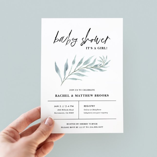 Invitación a Baby Shower del Chica de sucursal Air (Subido por el creador)