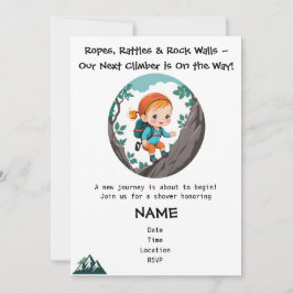 Invitación a Baby Shower del Chica del escalador d