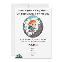Invitación a Baby Shower del Chica del escalador d