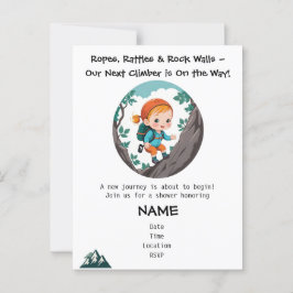 Invitación a Baby Shower del Chica del escalador d