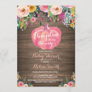 Invitación a Baby Shower del Chica floral de calab