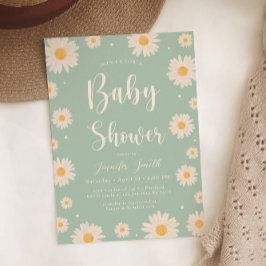 Invitación a Baby Shower del Chica floral de Green