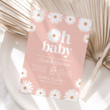 Invitación a Baby Shower del Chica floral de Pink