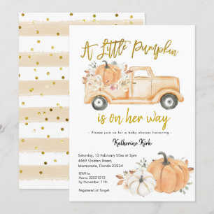 Invitación a Baby Shower del Chica floral del cami