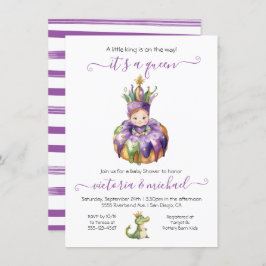Invitación a Baby Shower del Chica Mardi Gras