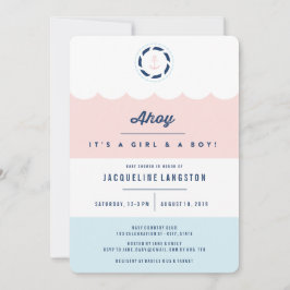 Invitación a Baby Shower del Chica Nautical Ahoy