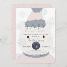Invitación a Baby Shower del Chica Polar Bear Snow