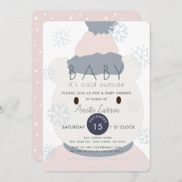 Invitación a Baby Shower del Chica Polar Bear Snow