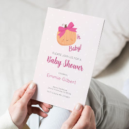 Invitación a Baby Shower del Chica rosa de la Caíd