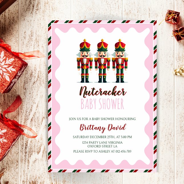 Invitación a Baby Shower del Chica rosa de los nut (Subido por el creador)