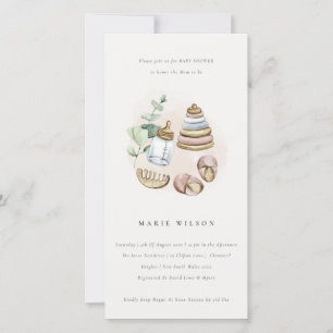 Invitación a Baby Shower del Chica rosa esencial d