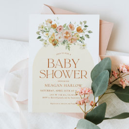 Invitación a Baby Shower del Chica Spring Boho Flo