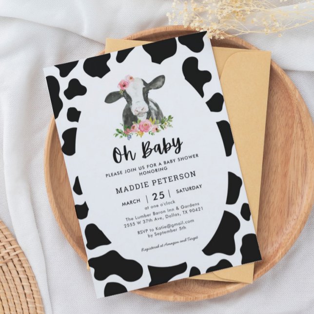 Invitación a Baby Shower del Chica temático "Oh be (Subido por el creador)