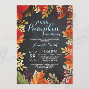 Invitación a Baby Shower del Chico Otoño
