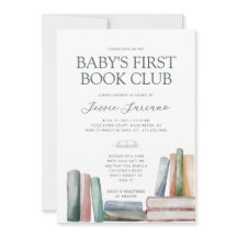 Invitación a Baby Shower del Club del Primer Libro