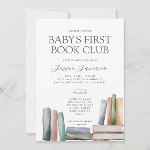 Invitación a Baby Shower del Club del Primer Libro