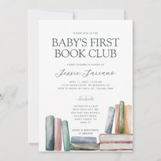 Invitación a Baby Shower del Club del Primer Libro