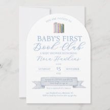 Invitación a Baby Shower del Club del Primer Libro
