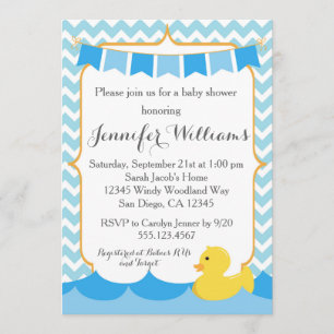 Invitación a Baby Shower del Duck Rubber