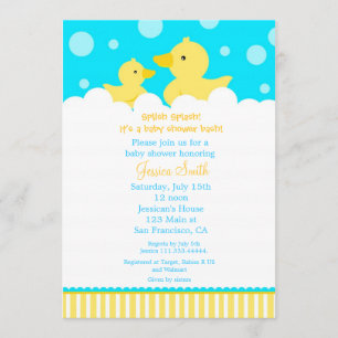 Invitación a Baby Shower del Duck Rubber