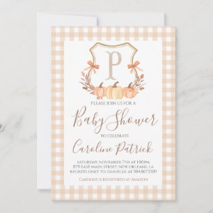 Invitación a Baby Shower del Escudo de calabaza ot