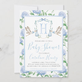 Invitación a Baby Shower del Escudo de la cigüeña