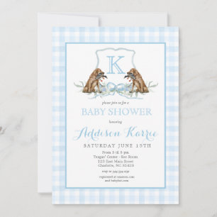 Invitación a Baby Shower del Escudo Preppy Duck Gi