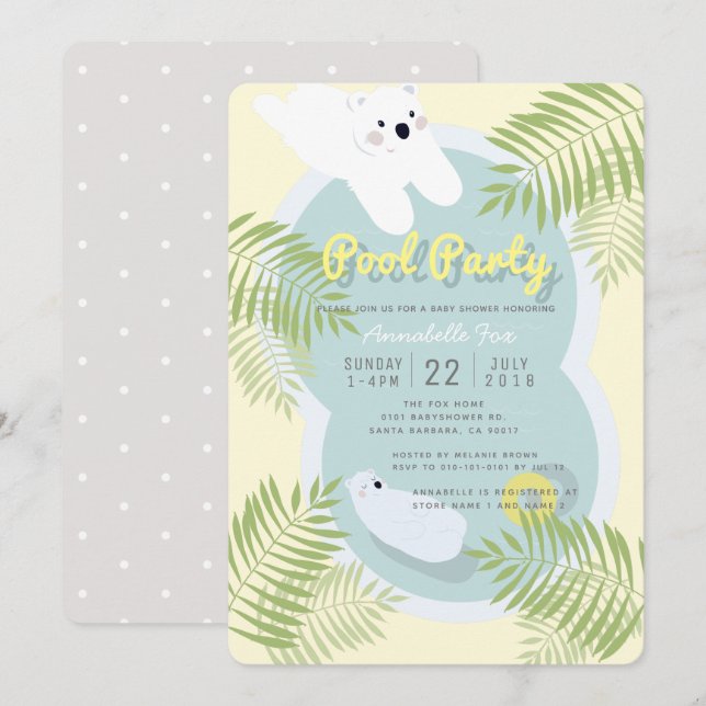 Invitación a Baby Shower del Fiesta del grupo de o (Anverso / Reverso)