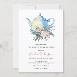 Invitación a Baby Shower del Fiesta del té